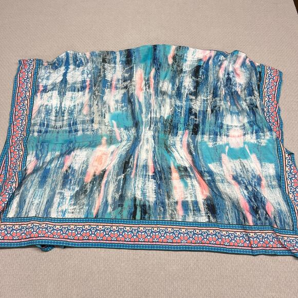 Tolani Collection Open Front Wrap Kimono Womens Large Colorful Boho Art - Picture 2 of 10